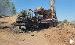 Sondaj aracında başlayan yangın ormana sıçradı