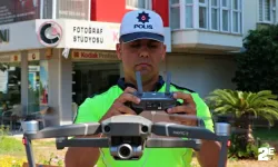 Trafik ekiplerinden dron destekli denetim