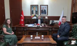 Gazi ve eşinden Vali Aksoy’a ziyaret