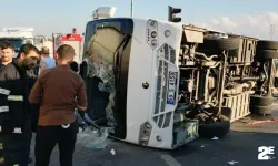 İşçi servisi kaza yaptı: Çok sayıda yaralı var!
