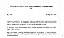 Mescid-i Aksa baskınına Dışişleri Bakanlığı'ndan yanıt