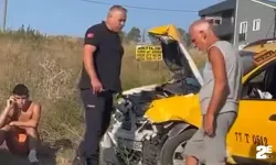 Taksi ile otomobil çarpıştı: Yaralılar var!