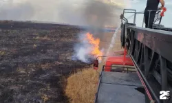 Anız yangını söndürüldü