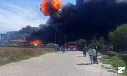 Boya fabrikasında yangın!