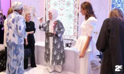 Emine Erdoğan, New York'ta geleneksel köklü Türk çeyiz geleneğini dünyaya tanıttı