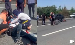 Kontrolü kaybeden motosikletliler kaza yaptı