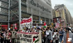 New York'ta binlerce kişi Netanyahu'yu protesto etti