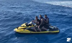 Jet ski ile Yunan adalarına geçemeden yakalandılar!