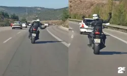 Motosiklet üzerinde dans edip kilometrelerce ilerledi