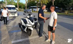 Motosikletleri karıştırıp başka motora binip gitti!