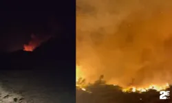 Orman yangınına müdahale ediliyor