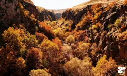 Doğa harikası kanyon sonbahar güzelliğiyle böyle görüntülendi