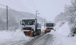 Ekipler karla kapanan yolları açıyor