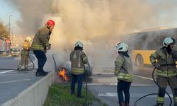 E-5’te seyir halindeki araç alevlere teslim oldu!