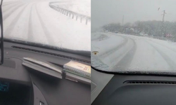 Eskişehir'de kar yağışı sürücüleri zor durumda bıraktı