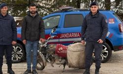 Jandarma ekipleri çalınan motosikleti sahibine teslim edildi