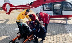 Hamile kadın ambulans helikopter ile Van'a getirildi