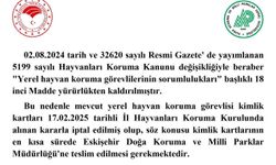 Yerel hayvan koruma görevlisi kimlik kartlarının iptal edildiği duyuruldu