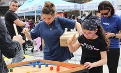 Aileler festivalde buluştu, ortaya renkli görüntüler çıktı