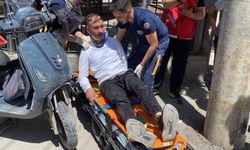 Motosiklet ile otomobil çarpıştı: 1 yaralı