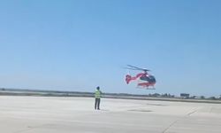 Solunum sıkıntısı yaşayan bebek ambulans helikopterle sevk edildi!