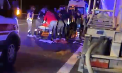 Arıza nedeniyle araçtan inen 2 kişiye tır çarptı!