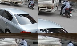 Kamyonun altında kalmaktan son anda kurtuldu
