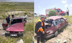 Otomobil şarampole devrildi: 1'i çocuk 5 yaralı
