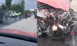 Kamyonet ile otomobil çarpıştı: 2 yaralı
