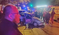 Ters yönden gelen araç kazaya sebep oldu!