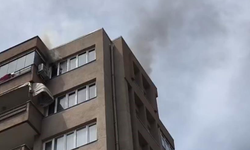 8 katlı binada yangın paniği!