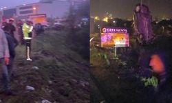 Otomobil dereye devrildi: Yaralılar var!