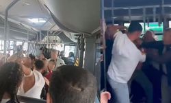 Taciz iddiası otobüsü karıştırdı, tekme tokat kavga ettiler