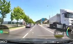 Çılgın kamyoncu otobanda tersten gitti