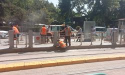 Eskişehir’de durağa otobüs çarpmıştı, onarım başladı