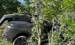 Kontrolden çıkarak ağaçlık alana giren otomobilde 3 kişi yaralandı