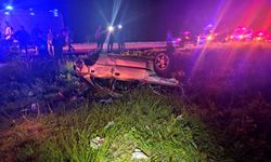 Şarampole devrilen otomobildeki 7 kişi yaralandı