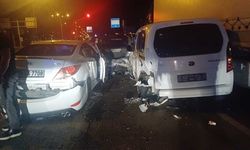 Çorum'da 5 araçlı zincirleme trafik kazası