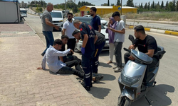 Motosiklet devrildi: 2 yaralı
