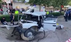 Ağaca çarpan araçta can verdi