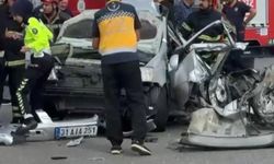 TEM'de otobüs ile otomobil çarpıştı!