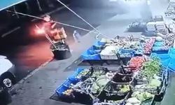Küçükçekmece’de markete molotoflu saldırı kamerada