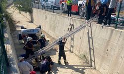 Şarköy'de kontrolden çıkan otomobil dereye uçtu