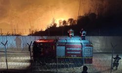 Suriye sınırında alevlerle mücadele gece de devam ediyor