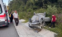 Kontrolden çıkan otomobil takla attı: 3 yaralı