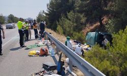 Yoldan çıkan minibüs takla attı: 13 yaralı