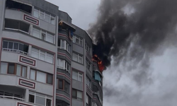 Binanın 9. katında çıkan yangın korkuttu