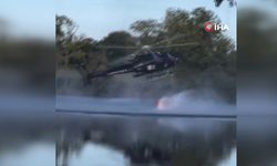 Fransa'da orman yangınına müdahale eden helikopter göle düştü
