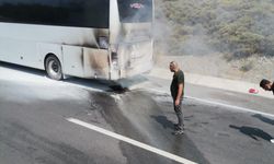 Yolcu otobüsünde yangın paniği