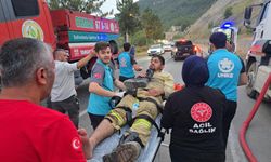 Yangına müdahale ederken yaralanan 2 işçi hastaneye kaldırıldı